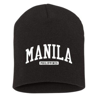 Manila Philippines College University Style Short Acrylic Beanie