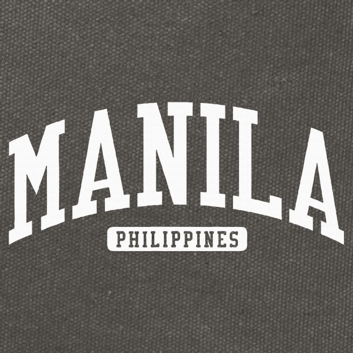 Manila Philippines College University Style Cotton Canvas Backpack