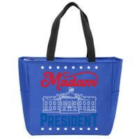 Madam President Colorful White House First Gift Zip Tote Bag