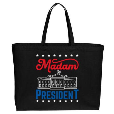 Madam President Colorful White House First Gift Cotton Canvas Jumbo Tote