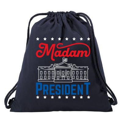 Madam President Colorful White House First Gift Drawstring Bag