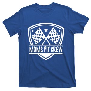 Moms Pit Crew Race Finish Flag Shield Racing Track Meaningful Gift T-Shirt