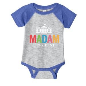 Madam President Colorful White House Politics Power Gift Infant Baby Jersey Bodysuit