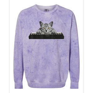 Musician Piano Cat T For Music Lovers Colorblast Crewneck Sweatshirt