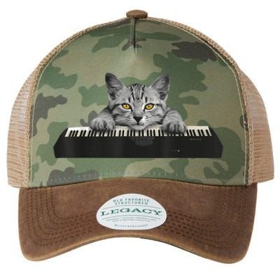 Musician Piano Cat T For Music Lovers Legacy Tie Dye Trucker Hat