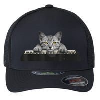 Musician Piano Cat T For Music Lovers Flexfit Unipanel Trucker Cap