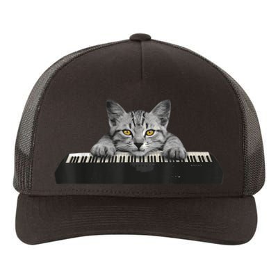 Musician Piano Cat T For Music Lovers Yupoong Adult 5-Panel Trucker Hat