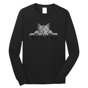 Musician Piano Cat T For Music Lovers Long Sleeve Shirt