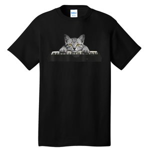 Musician Piano Cat T For Music Lovers Tall T-Shirt