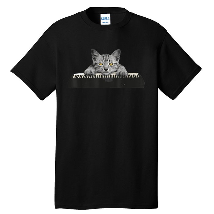 Musician Piano Cat T For Music Lovers Tall T-Shirt