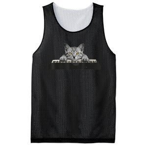 Musician Piano Cat T For Music Lovers Mesh Reversible Basketball Jersey Tank