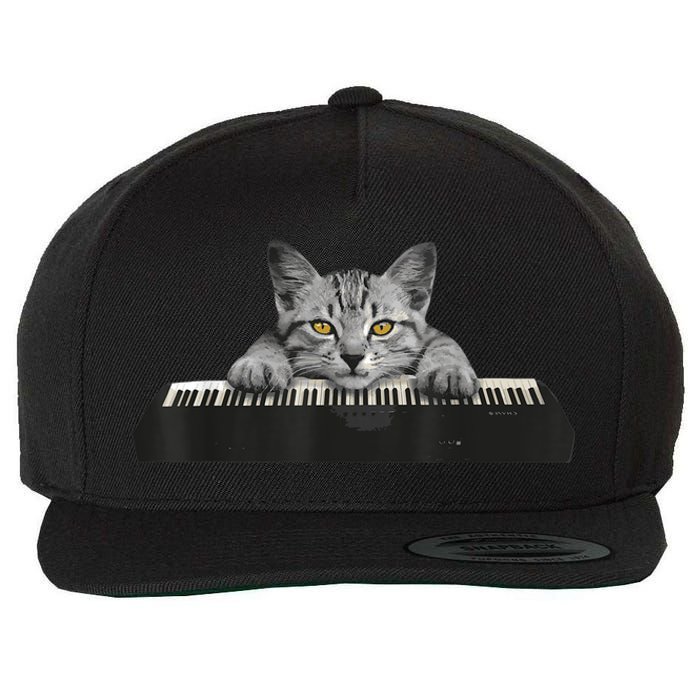 Musician Piano Cat T For Music Lovers Wool Snapback Cap