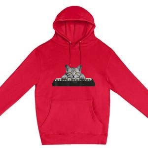 Musician Piano Cat T For Music Lovers Premium Pullover Hoodie