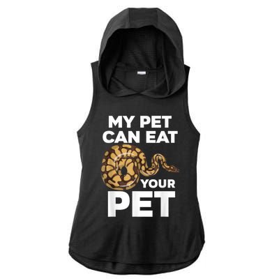 My Pet Can Eat Your Pet Funny Pet Snake Ladies PosiCharge Tri-Blend Wicking Draft Hoodie Tank