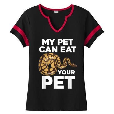 My Pet Can Eat Your Pet Funny Pet Snake Ladies Halftime Notch Neck Tee