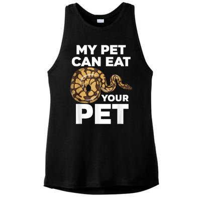 My Pet Can Eat Your Pet Funny Pet Snake Ladies PosiCharge Tri-Blend Wicking Tank