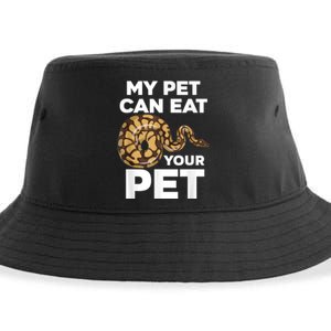 My Pet Can Eat Your Pet Funny Pet Snake Sustainable Bucket Hat