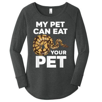 My Pet Can Eat Your Pet Funny Pet Snake Women's Perfect Tri Tunic Long Sleeve Shirt