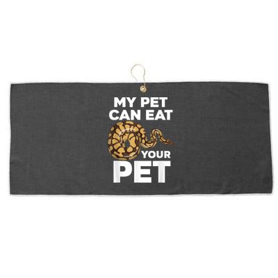 My Pet Can Eat Your Pet Funny Pet Snake Large Microfiber Waffle Golf Towel