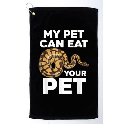 My Pet Can Eat Your Pet Funny Pet Snake Platinum Collection Golf Towel