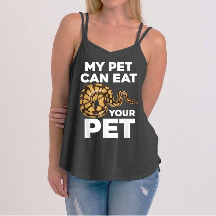 My Pet Can Eat Your Pet Funny Pet Snake Women's Strappy Tank