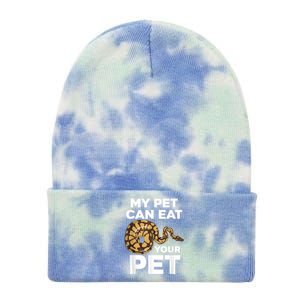 My Pet Can Eat Your Pet Funny Pet Snake Tie Dye 12in Knit Beanie