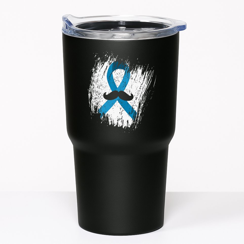 Moustache Prostate Cancer Awareness Tumbler