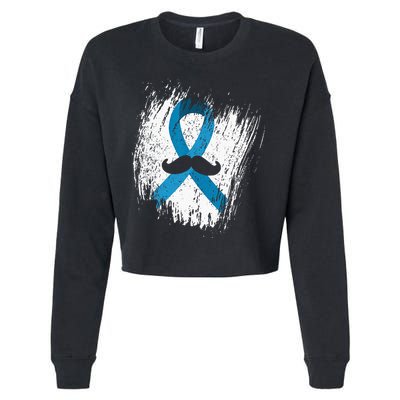 Moustache Prostate Cancer Awareness Cropped Pullover Crew
