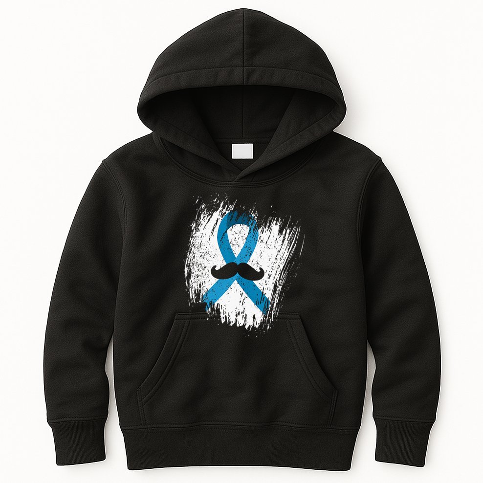 Moustache Prostate Cancer Awareness Kids Hoodie