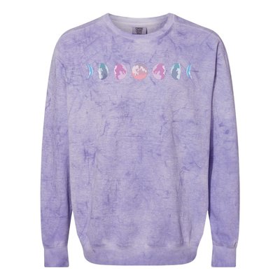 Moon Phases Colorful Moon Phases Colorblast Crewneck Sweatshirt