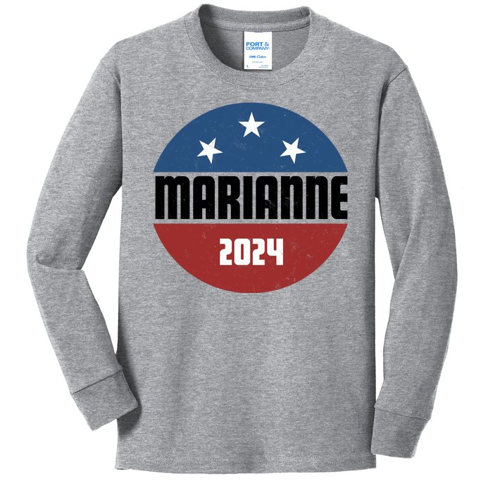 Marianne Presidential Candidate 2024 Kids Long Sleeve Shirt