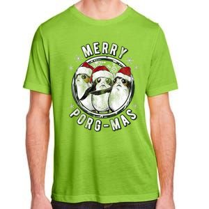 Merry Porgmas Christmas Holiday Adult ChromaSoft Performance T-Shirt