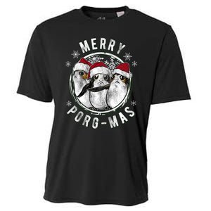 Merry Porgmas Christmas Holiday Cooling Performance Crew T-Shirt