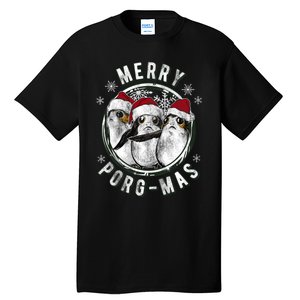 Merry Porgmas Christmas Holiday Tall T-Shirt