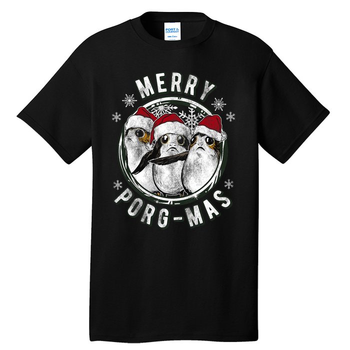 Merry Porgmas Christmas Holiday Tall T-Shirt