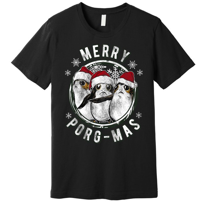 Merry Porgmas Christmas Holiday Premium T-Shirt