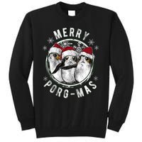 Merry Porgmas Christmas Holiday Tall Sweatshirt