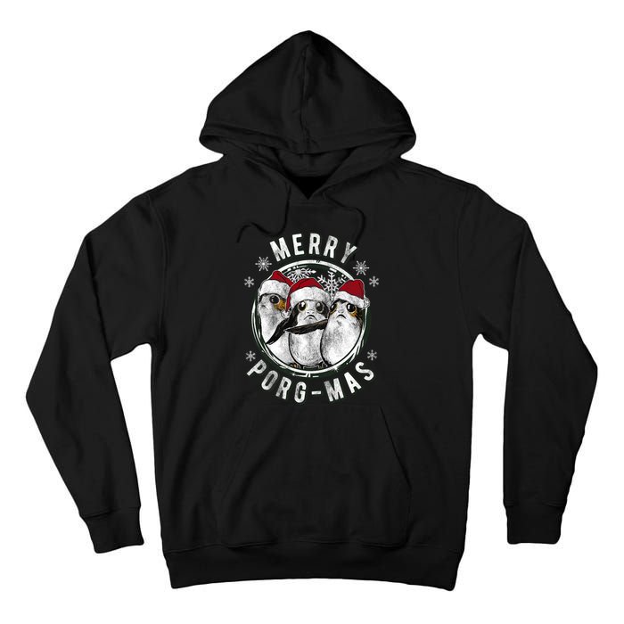 Merry Porgmas Christmas Holiday Tall Hoodie