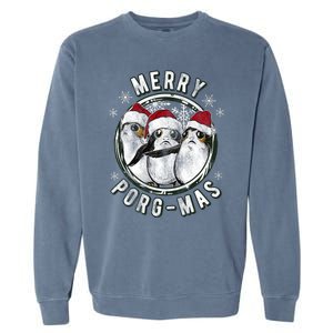 Merry Porgmas Christmas Holiday Garment-Dyed Sweatshirt