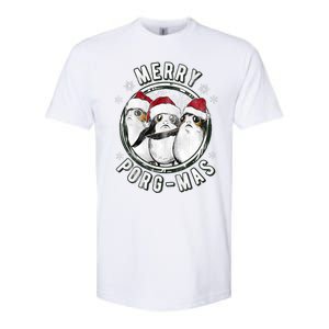 Merry Porgmas Christmas Holiday Softstyle CVC T-Shirt