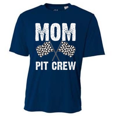 Mom Pit Crew Racing Costume Gift Funny Racer MotherS Day Cooling Performance Crew T-Shirt