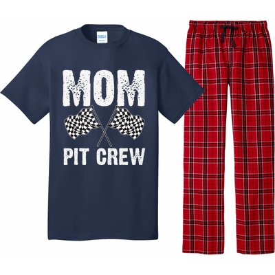 Mom Pit Crew Racing Costume Gift Funny Racer MotherS Day Pajama Set