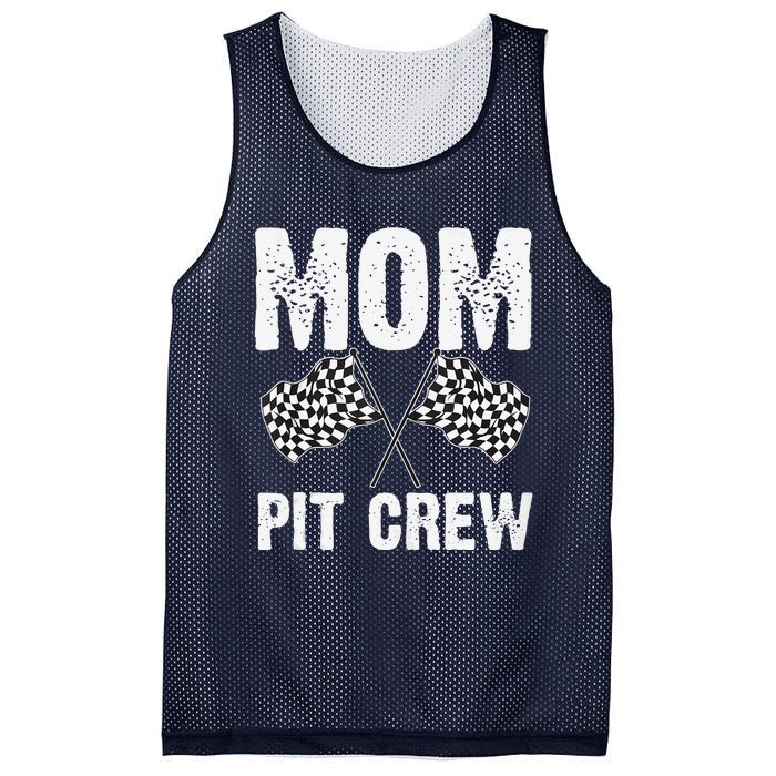 Mom Pit Crew Racing Costume Gift Funny Racer MotherS Day Mesh Reversible Basketball Jersey Tank