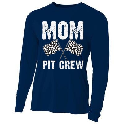 Mom Pit Crew Racing Costume Gift Funny Racer MotherS Day Cooling Performance Long Sleeve Crew