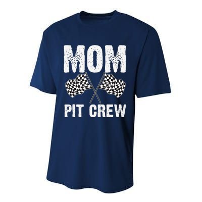 Mom Pit Crew Racing Costume Gift Funny Racer MotherS Day Performance Sprint T-Shirt