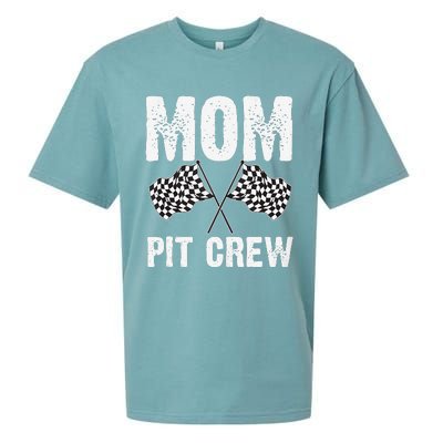 Mom Pit Crew Racing Costume Gift Funny Racer MotherS Day Sueded Cloud Jersey T-Shirt