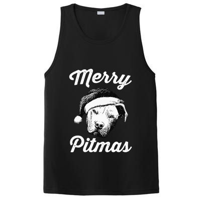 Merry Pitmas Christmas Pitbull Dog Owner Gifts PosiCharge Competitor Tank