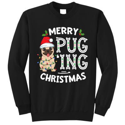 Merry Pugging Christmas Dog Santa Pug Xmas Pugmas Sweatshirt