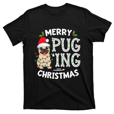 Merry Pugging Christmas Dog Santa Pug Xmas Pugmas T-Shirt