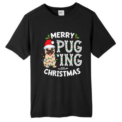 Merry Pugging Christmas Dog Santa Pug Xmas Pugmas Tall Fusion ChromaSoft Performance T-Shirt